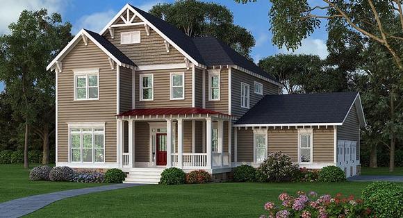 Country, Craftsman, Traditional House Plan 75309 with 4 Beds, 3 Baths, 3 Car Garage Elevation