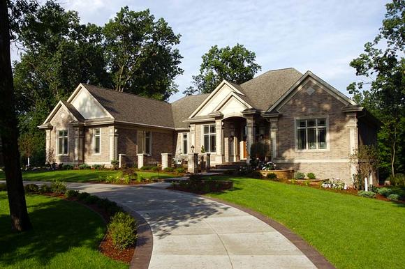 Traditional House Plan 75413 with 2 Beds, 3 Baths, 4 Car Garage Elevation