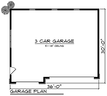 Craftsman, Traditional 3 Car Garage Plan 75421 First Level Plan