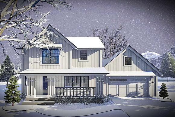 Country, Farmhouse, Traditional House Plan 75424 with 3 Beds, 3 Baths, 2 Car Garage Elevation