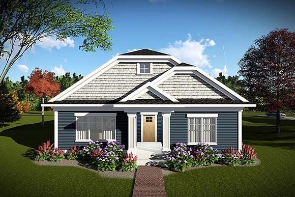Cottage, Country House Plan 75431 with 2 Beds, 2 Baths, 2 Car Garage Elevation