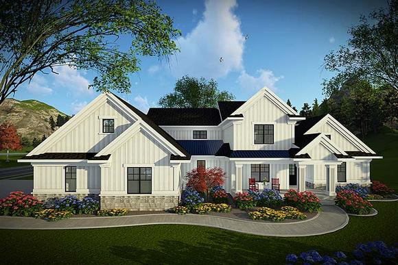 Country, Farmhouse House Plan 75440 with 4 Beds, 4 Baths, 3 Car Garage Elevation