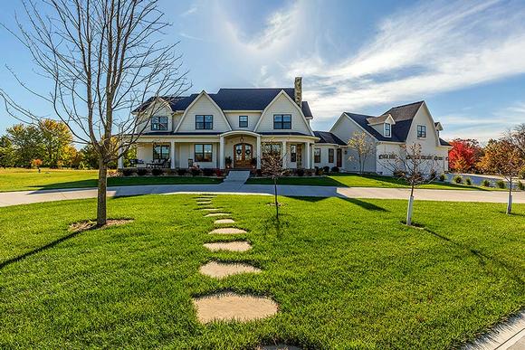 Country, Farmhouse, Southern House Plan 75466 with 5 Beds, 6 Baths, 4 Car Garage Elevation