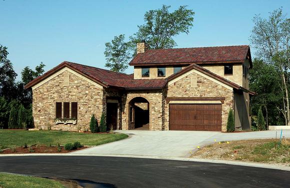 Southwest, Tuscan House Plan 75471 with 4 Beds, 3 Baths, 3 Car Garage Elevation