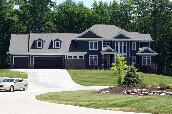 Traditional House Plan 75477 with 5 Beds, 5 Baths, 3 Car Garage Elevation