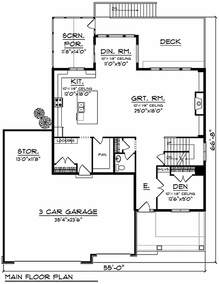 House Plan 75487 - Traditional Style with 4290 Sq Ft, 5 Bed, 2 Ba