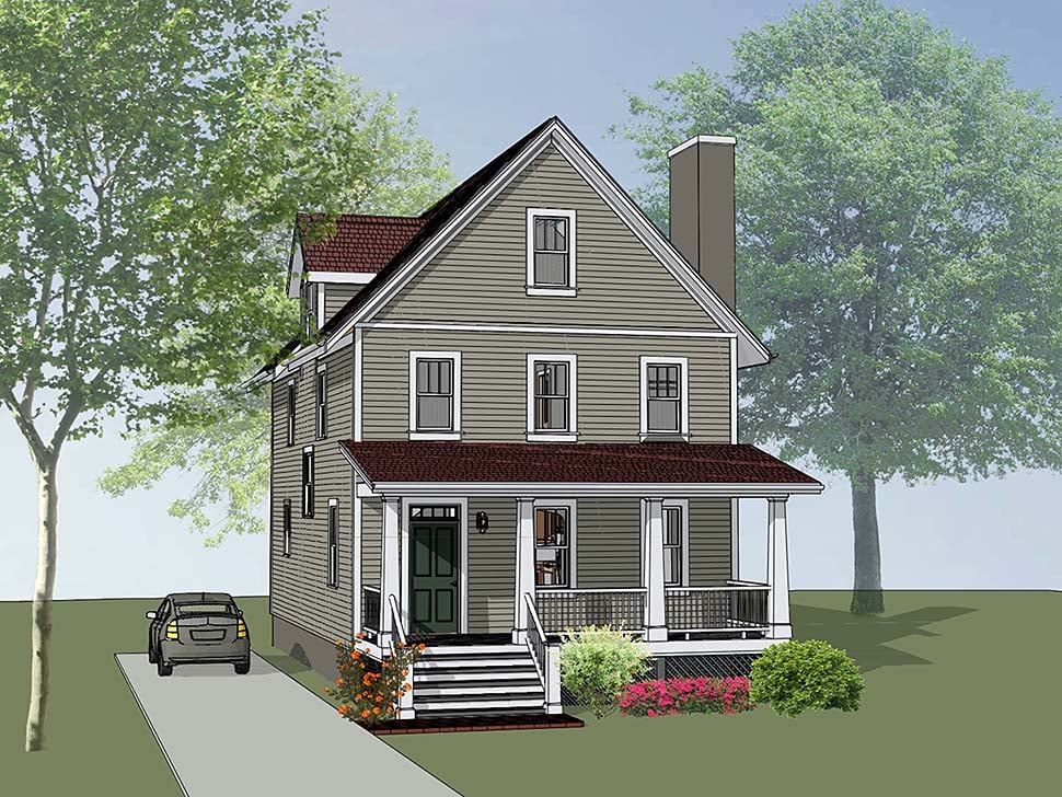 Colonial, Cottage, Southern House Plan 75505 with 3 Beds, 3 Baths Elevation
