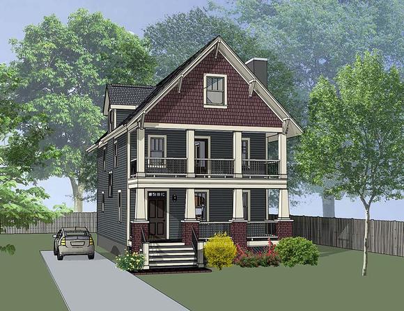 Bungalow, Craftsman House Plan 75506 with 3 Beds, 3 Baths Elevation