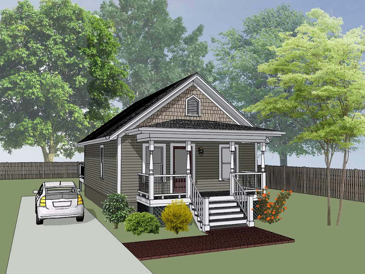 Bungalow, Colonial, Cottage House Plan 75512 with 2 Beds, 1 Baths Elevation
