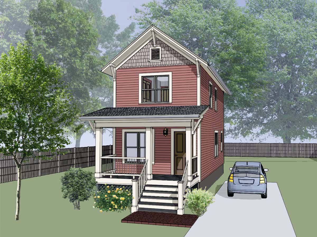 Colonial, Southern House Plan 75513 with 2 Beds, 2 Baths Elevation