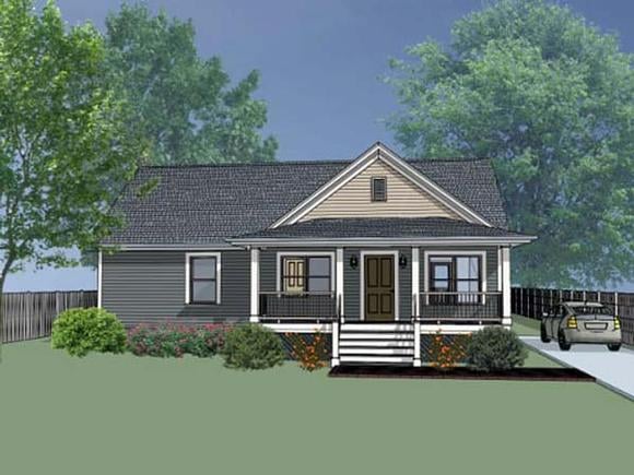 Bungalow, Cottage House Plan 75518 with 3 Beds, 2 Baths Elevation