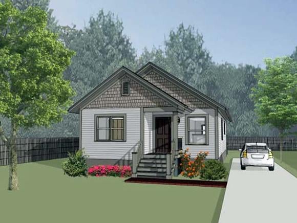 Bungalow House Plan 75522 with 3 Beds, 2 Baths Elevation
