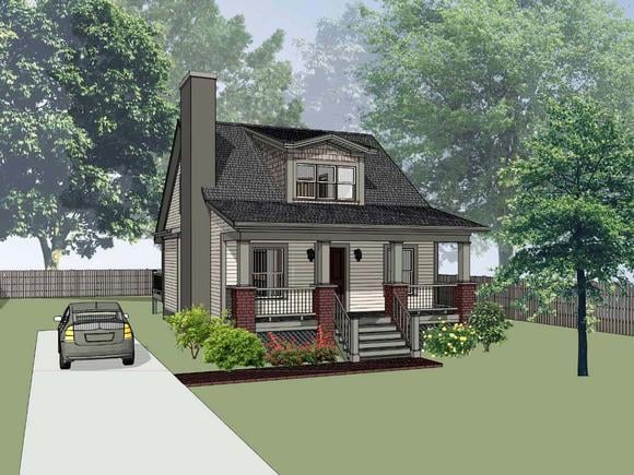 Bungalow, Cottage House Plan 75526 with 3 Beds, 2 Baths Elevation