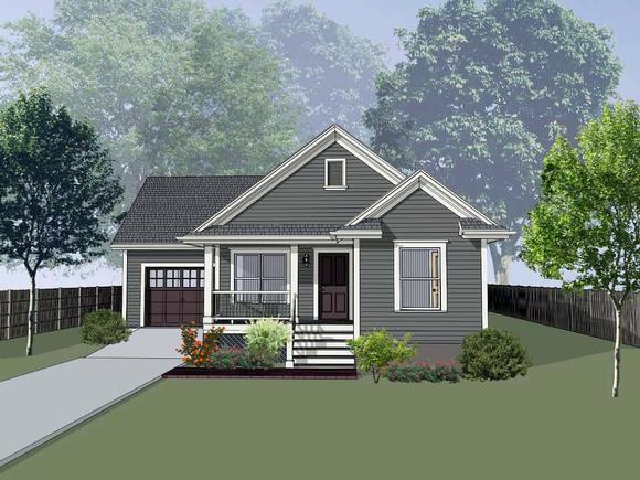 Bungalow, Cottage House Plan 75530 with 4 Beds, 2 Baths, 1 Car Garage Elevation