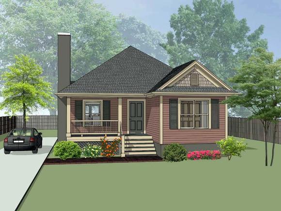 Bungalow, Cottage House Plan 75537 with 3 Beds, 2 Baths Elevation
