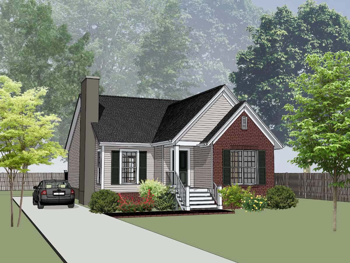 Bungalow, Cottage House Plan 75538 with 3 Beds, 2 Baths Elevation