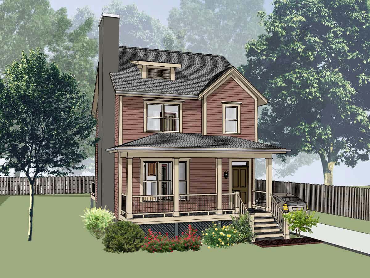 Colonial, Country, Southern House Plan 75541 with 3 Beds, 3 Baths Elevation