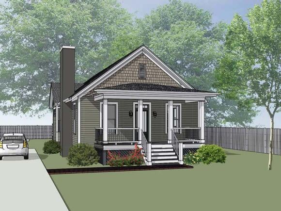 Bungalow, Cottage House Plan 75542 with 2 Beds, 2 Baths Elevation
