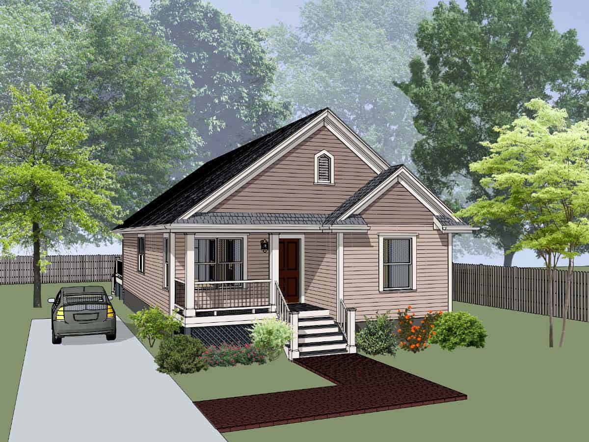 Bungalow, Cottage House Plan 75543 with 4 Beds, 2 Baths Elevation