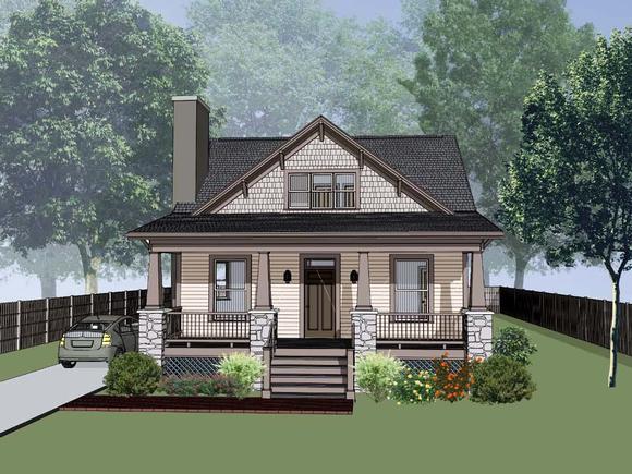 Bungalow, Cottage, Craftsman House Plan 75562 with 3 Beds, 2 Baths Elevation