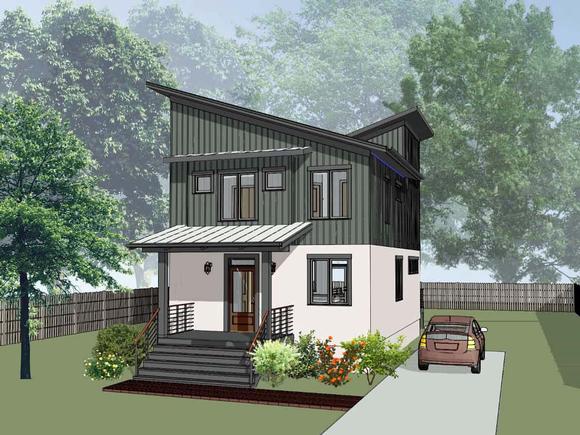 Contemporary, Cottage, Modern House Plan 75566 with 3 Beds, 3 Baths Elevation