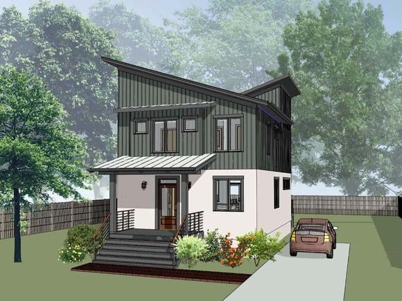 Contemporary, Cottage, Modern House Plan 75566 with 3 Beds, 3 Baths Elevation