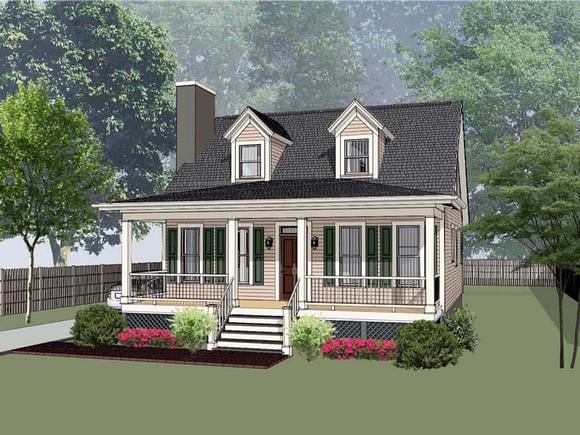 Bungalow, Cottage, Country House Plan 75568 with 3 Beds, 3 Baths Elevation