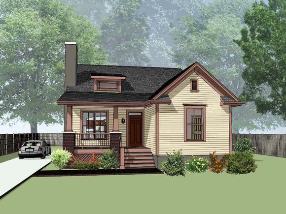 Bungalow, Cottage House Plan 75573 with 3 Beds, 2 Baths Elevation