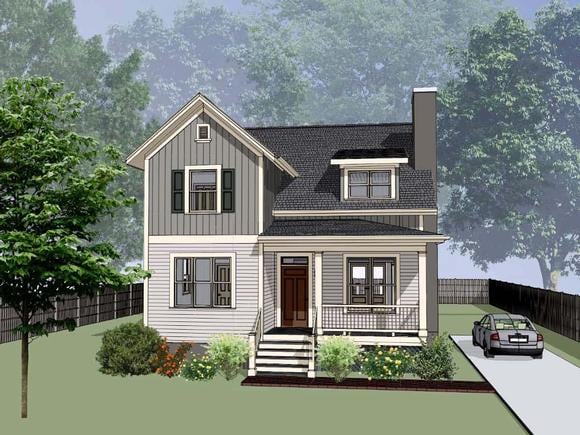 Bungalow, Colonial, Cottage, Traditional House Plan 75574 with 4 Beds, 3 Baths Elevation