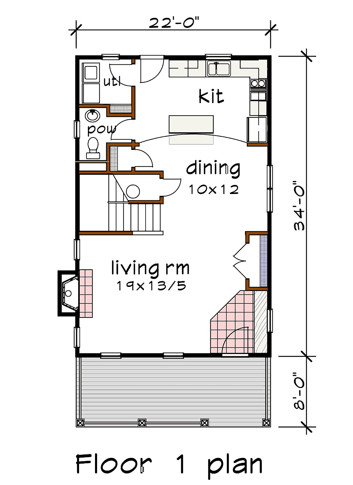 House Plan 75575 - Southern Style with 1500 Sq Ft, 3 Bed, 2 Bath, |  COOLhouseplans.com, image size:1200x1650