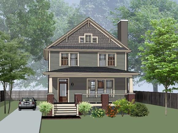 Country, Craftsman, Southern House Plan 75586 with 3 Beds, 3 Baths Elevation