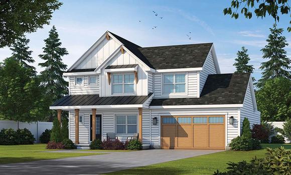 Country, Farmhouse House Plan 75709 with 4 Beds, 4 Baths, 2 Car Garage Elevation