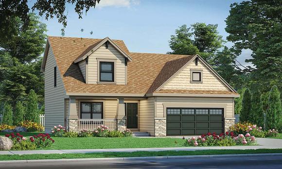 Craftsman, Traditional House Plan 75718 with 4 Beds, 3 Baths, 2 Car Garage Elevation