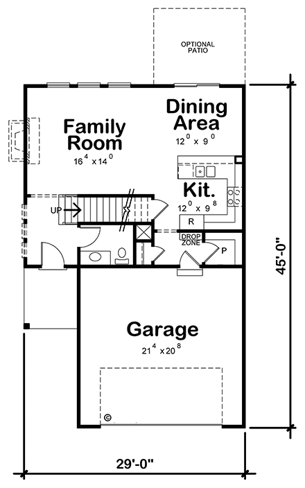 Craftsman, Farmhouse House Plan 75719 with 3 Beds, 3 Baths, 2 Car Garage First Level Plan
