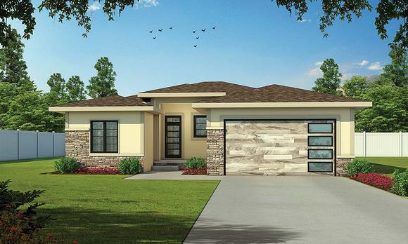 Contemporary House Plan 75725 with 3 Beds, 3 Baths, 2 Car Garage Elevation