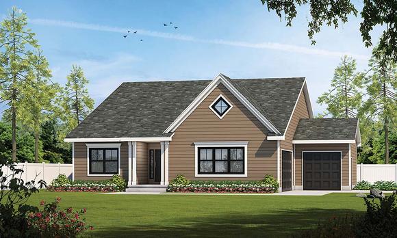 Traditional House Plan 75729 with 2 Beds, 3 Baths, 2 Car Garage Elevation