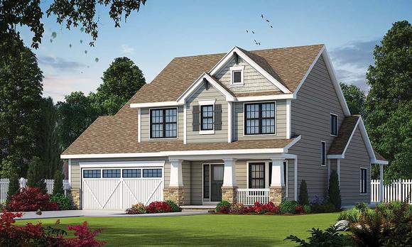 Bungalow, Cottage, Country, Craftsman House Plan 75743 with 3 Beds, 3 Baths, 2 Car Garage Elevation