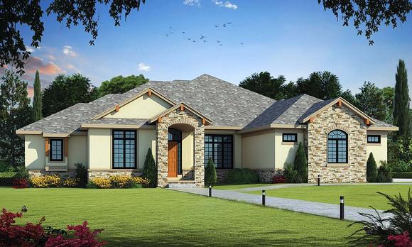 Traditional House Plan 75755 with 2 Beds, 4 Baths, 3 Car Garage Elevation