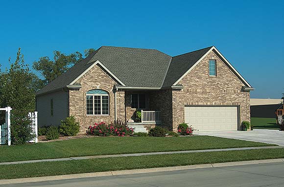 Traditional House Plan 75771 with 3 Beds, 2 Baths, 2 Car Garage Elevation
