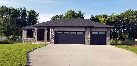 Contemporary House Plan 75787 with 3 Beds, 2 Baths, 3 Car Garage Elevation