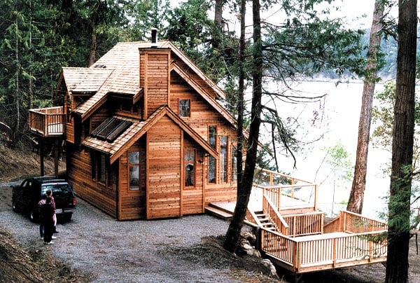 Cabin, Contemporary Plan with 1235 Sq. Ft., 3 Bedrooms, 2 Bathrooms Elevation