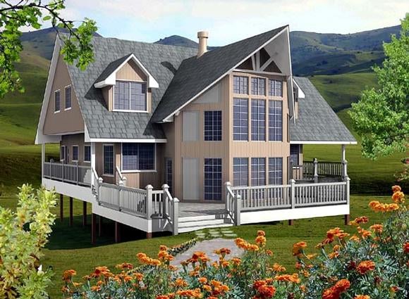 Contemporary House Plan 76007 with 6 Beds, 3 Baths Elevation