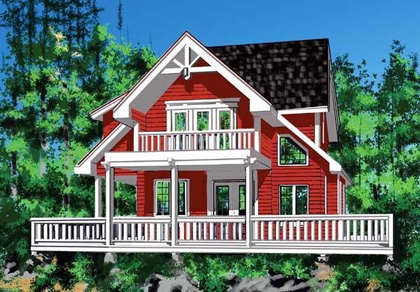 Contemporary, Craftsman Plan with 1286 Sq. Ft., 2 Bedrooms, 2 Bathrooms Elevation