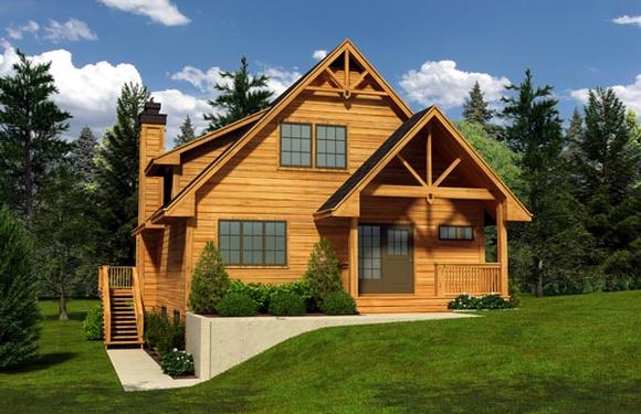 Cabin, Cottage House Plan 76014 with 5 Beds, 3 Baths Elevation