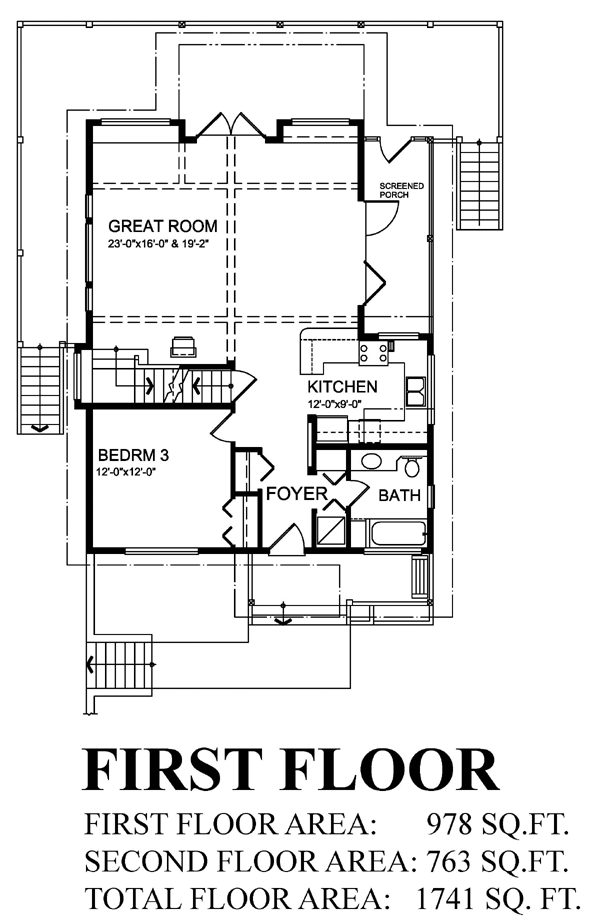 House Plan 76016 Cottage Style with 1741 Sq Ft, 3 Bed, 2 Bath