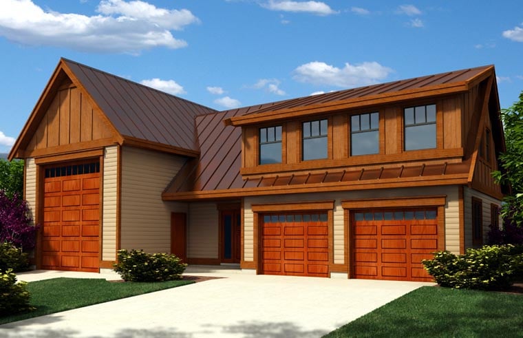 Garage Plan 76023 3 Car, Garage Plans With Apartments On Top