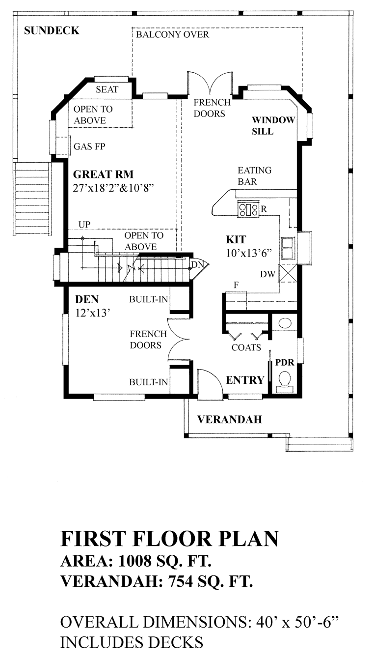 Cabin, Cottage House Plan 76036 with 4 Beds, 3 Baths Level One