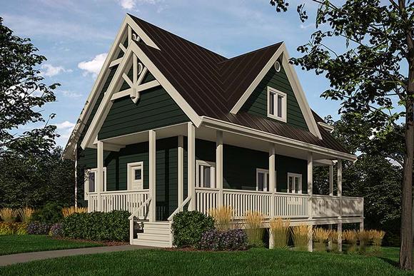 Cottage, Traditional House Plan 76060 with 3 Beds, 2 Baths Elevation