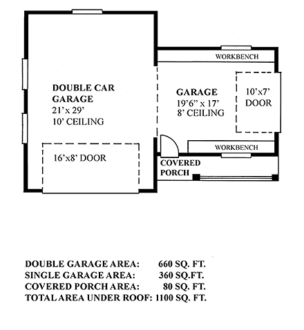 3 Car Garage Plan 76064 First Level Plan