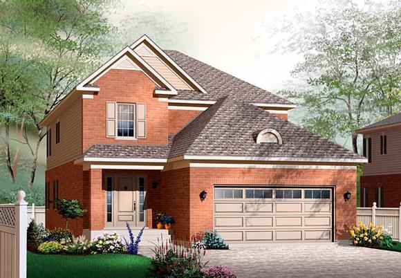 Traditional House Plan 76138 with 3 Beds, 3 Baths, 2 Car Garage Elevation